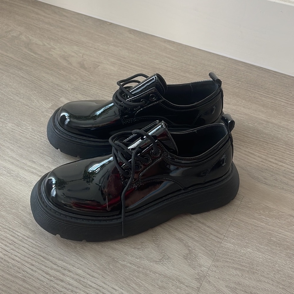 shiney loafers size 8.5